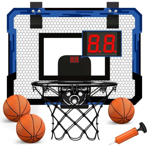 Fun and Active Playtime for Kids with our Foldable Wall-Mounted Basketball Hoop and Ball Set