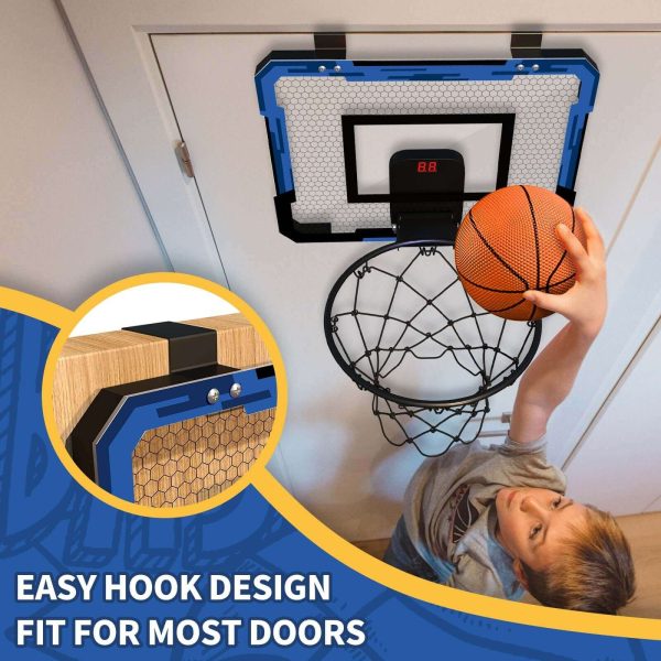 Fun and Active Playtime for Kids with our Foldable Wall-Mounted Basketball Hoop and Ball Set - Image 3