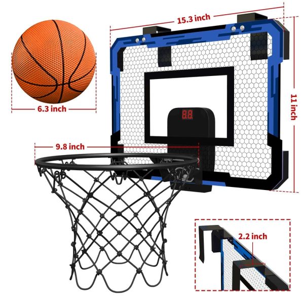 Fun and Active Playtime for Kids with our Foldable Wall-Mounted Basketball Hoop and Ball Set - Image 4