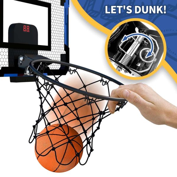 Fun and Active Playtime for Kids with our Foldable Wall-Mounted Basketball Hoop and Ball Set - Image 5