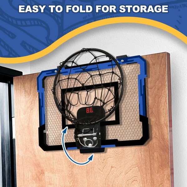Fun and Active Playtime for Kids with our Foldable Wall-Mounted Basketball Hoop and Ball Set - Image 6
