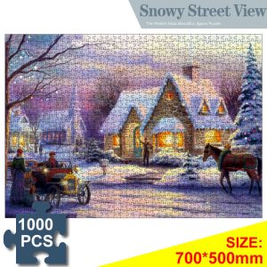 Kidstoylover: 1000-Piece Snowy Street View Jigsaw Puzzle