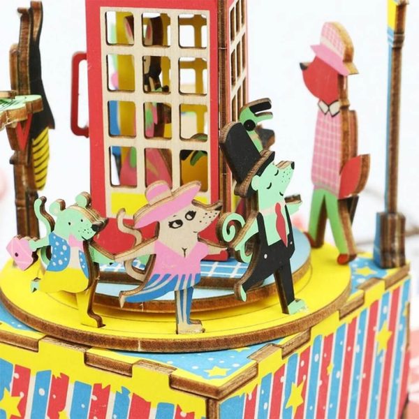 Kidstoylover: ROBOTIME 3D Wooden Puzzle Music Phone Booth - Image 2
