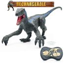 RC Velociraptor Dinosaur Toy with LED Lights & Roaring Sounds - Jurassic Fun