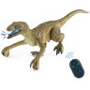 RC Velociraptor Dinosaur Toy with LED Lights & Roaring Sounds - Jurassic Fun