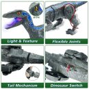 RC Velociraptor Dinosaur Toy with LED Lights & Roaring Sounds - Jurassic Fun