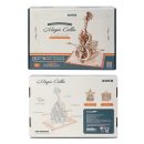 Robotime ROKR AMK63 Magic Cello: 3D Wooden Puzzle & Mechanical Music Box - Movable Stem, Creative & Fun Toy for Children and Girls