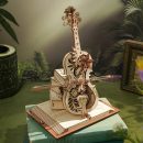 Robotime ROKR AMK63 Magic Cello: 3D Wooden Puzzle & Mechanical Music Box - Movable Stem, Creative & Fun Toy for Children and Girls