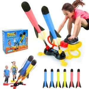 Safe & Durable Kid Air Rocket Launcher - Fun Outdoor Jump Toy for Kids & Adults