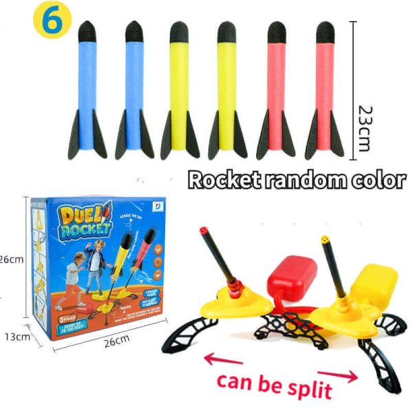 Safe & Durable Kid Air Rocket Launcher - Fun Outdoor Jump Toy for Kids & Adults - Image 2