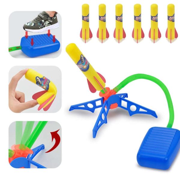 Safe & Durable Kid Air Rocket Launcher - Fun Outdoor Jump Toy for Kids & Adults - Image 6