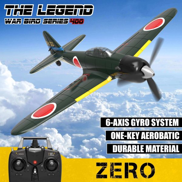 Zero Warbird RC Plane: 2.4G 4CH Aerobatic Fighter with 400mm Wingspan - Image 2