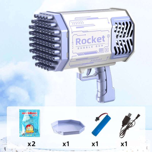 69-Hole Bubble Gun Rocket - Automatic Blower with Lights for Kids | Perfect Gift - Image 4