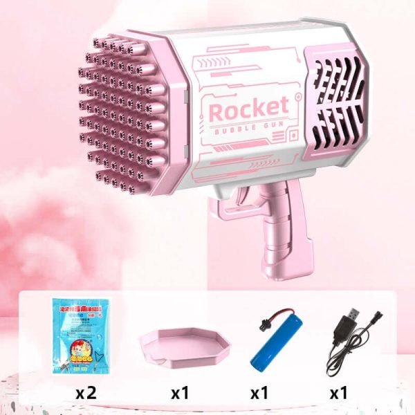 69-Hole Bubble Gun Rocket - Automatic Blower with Lights for Kids | Perfect Gift - Image 5