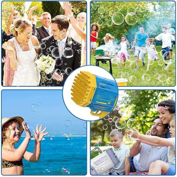 69-Hole Bubble Gun Rocket - Automatic Blower with Lights for Kids | Perfect Gift - Image 6