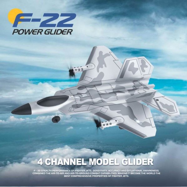 Fixed Wing 2.4G 4 Channel Kid Boy Gift BM16 for F22 Raptor RC Glider Plane Toy EPP Foam Remote Control Airplane - Image 3