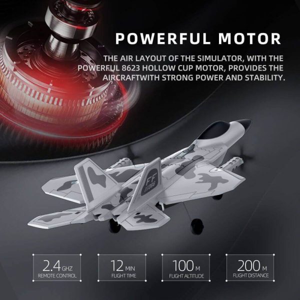 Fixed Wing 2.4G 4 Channel Kid Boy Gift BM16 for F22 Raptor RC Glider Plane Toy EPP Foam Remote Control Airplane - Image 7