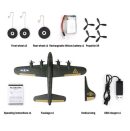 FX817 B17 RC Airplane - 2.4GHz Glider Fixed-Wing Remote Control Plane Toy