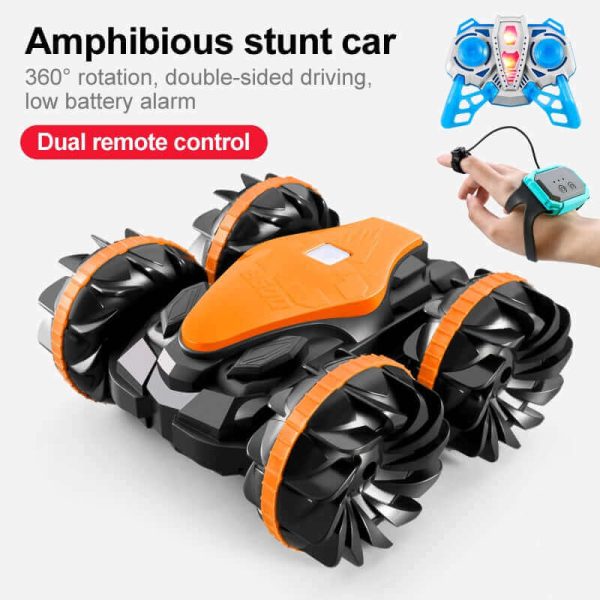 High-Tech 2.4G Amphibious Stunt RC Car - Double-Sided Tumbling | KidsToyLover - Image 4