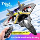Light-Up V17 RC Glider - Gravity Sensing Foam Airplane, Radio Control Toy