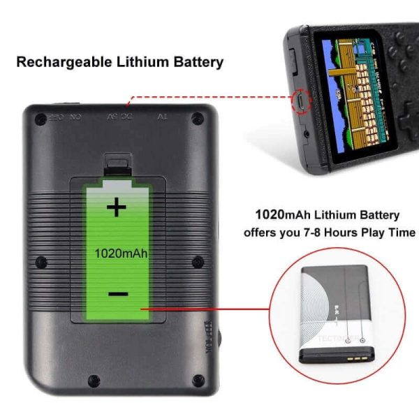 Retro Mini Handheld Game Console - 8-Bit, 3.0 Inch LCD, 400 Built-in Games - Image 19