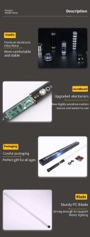 RGB Lightsaber with Metal Handle - 12 Colors, Sound FX | KidsToyLover