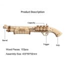 Robotime DIY Rubber Band Bullet Revolver: A Wooden Model Building Kit from Robotime - A Fun and Engaging Assembly Toy Gift for Children and Adults