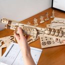Robotime DIY Rubber Band Bullet Revolver: A Wooden Model Building Kit from Robotime - A Fun and Engaging Assembly Toy Gift for Children and Adults