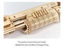 Robotime DIY Rubber Band Bullet Revolver: A Wooden Model Building Kit from Robotime - A Fun and Engaging Assembly Toy Gift for Children and Adults