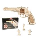Robotime DIY Rubber Band Bullet Revolver: A Wooden Model Building Kit from Robotime - A Fun and Engaging Assembly Toy Gift for Children and Adults