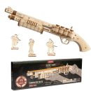 Robotime DIY Rubber Band Bullet Revolver: A Wooden Model Building Kit from Robotime - A Fun and Engaging Assembly Toy Gift for Children and Adults