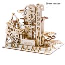Robotime Rokr DIY Marble Run Set: 5 Varieties Wooden Model Building Block Kits - Perfect Assembly Toy Gift for Adults and Children