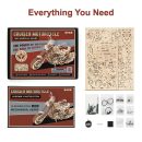 Robotime Rokr LK504 Cruiser Motorcycle DIY Assembly Toy: 420-Piece Wooden Model Building Kit - Ideal Gift for Adults and Children