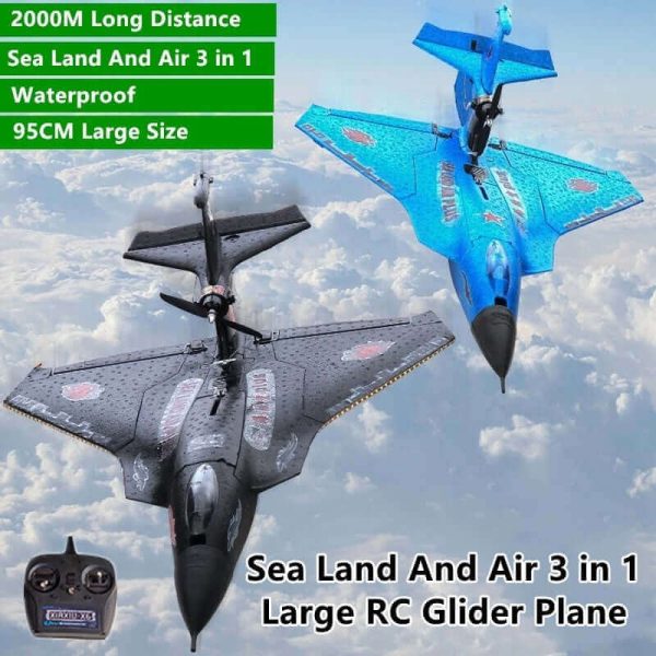 Sea Land And Air 3 in 1 Large RC Glider Plane 95CM 2.4G 2000M Waterproof Brushless Power Drop Resistant Remote Control Aircraft - Image 2