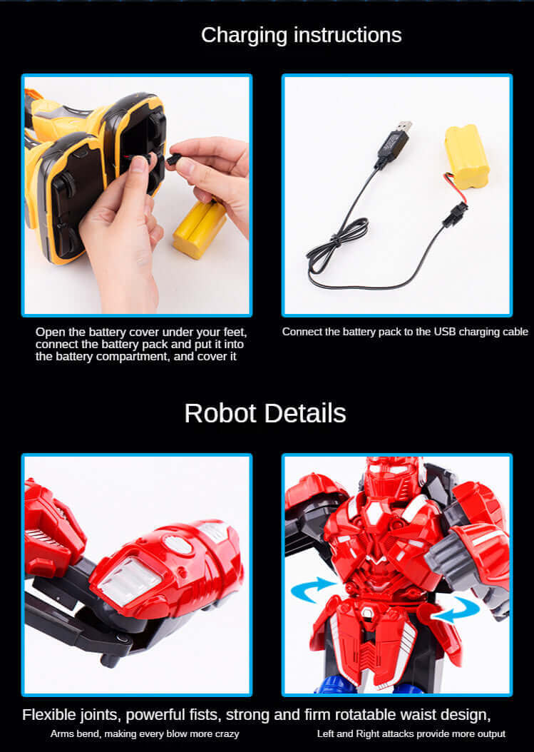 Somatosensory Control Battle Robot - Music, Lights, Boxing RC Toy - Image 12