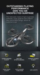Stunt Remote Control Drone - Air Pressure Altitude Hold Mini Indoor Throw to Flight Leapfrog Quadcopter - Children RC Toy Airplane