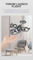 Stunt Remote Control Drone - Air Pressure Altitude Hold Mini Indoor Throw to Flight Leapfrog Quadcopter - Children RC Toy Airplane