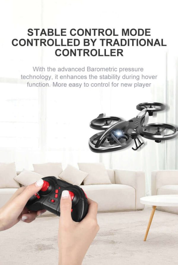Stunt Remote Control Drone - Air Pressure Altitude Hold Mini Indoor Throw to Flight Leapfrog Quadcopter - Children RC Toy Airplane - Image 22