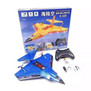 X320 Sea, land and air remote control glider EPP foam remote control aircraft with LED light flight time Remote control plane