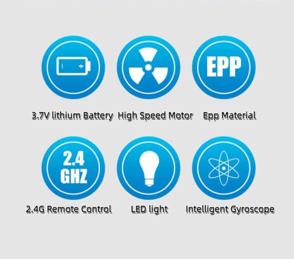 X320 Sea, land and air remote control glider EPP foam remote control aircraft with LED light flight time Remote control plane - Image 6