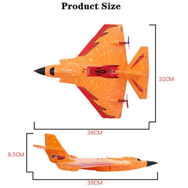 X320 Sea, land and air remote control glider EPP foam remote control aircraft with LED light flight time Remote control plane - Image 8