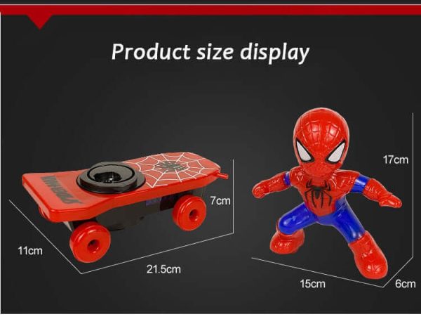 Spider-Man Stunt Scooter Toy - Electric Music, Flip Rotation, Skateboard for Kids - Image 4