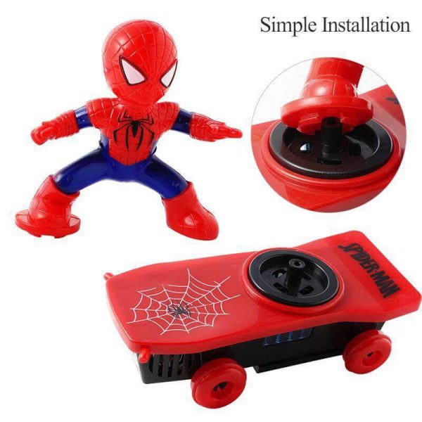 Spider-Man Stunt Scooter Toy - Electric Music, Flip Rotation, Skateboard for Kids - Image 8