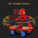 Spider-Man Stunt Scooter Toy - Electric Music, Flip Rotation, Skateboard for Kids